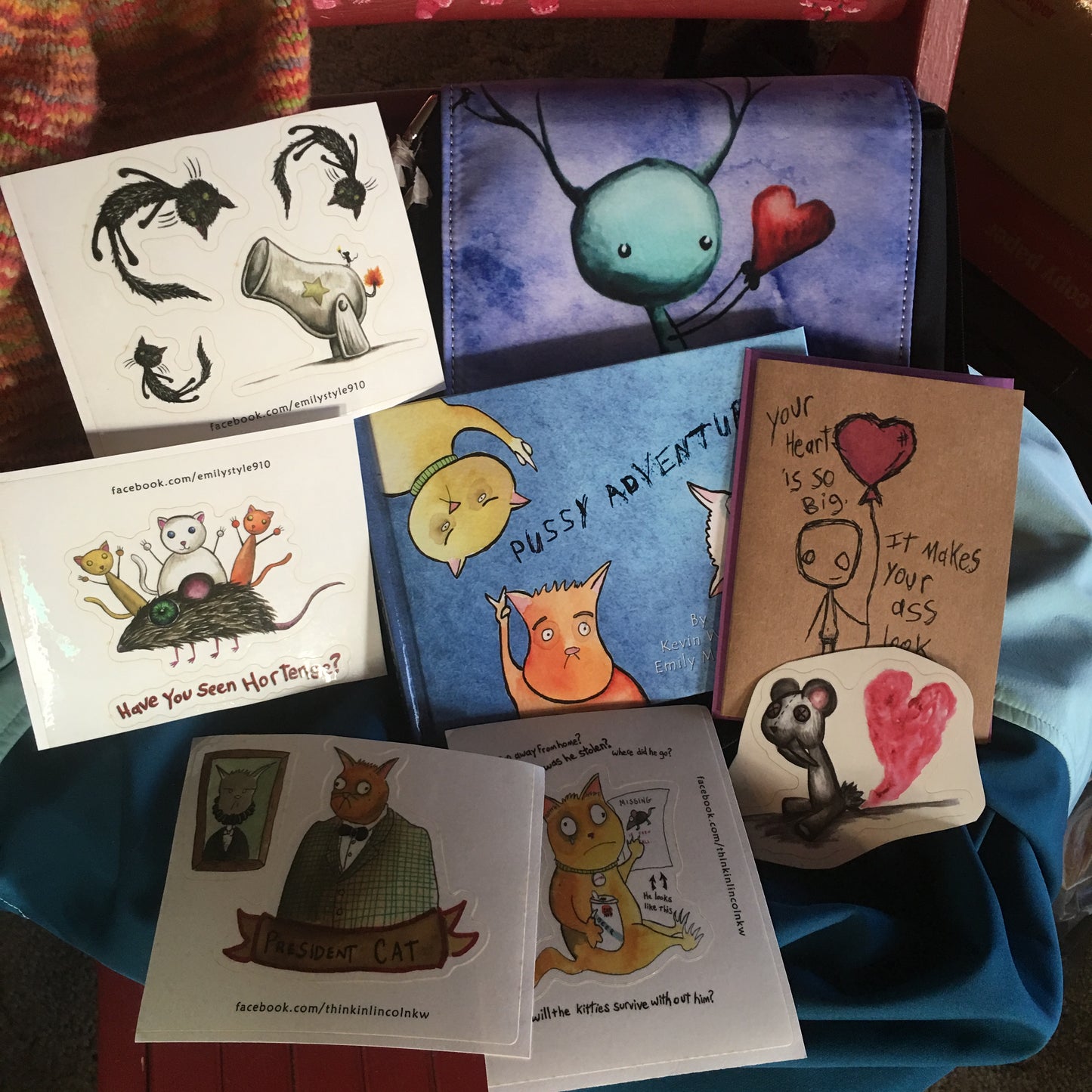 Silly Art Bags and Totes by Emily Martian